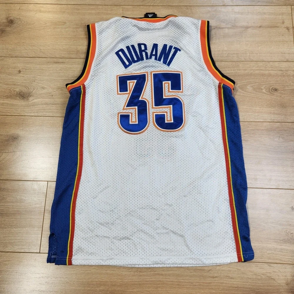 Oklahoma City Thunder Jersey Mens M‎ White NBA Basketball Adidas Durant 35 Home